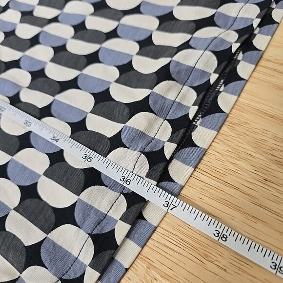 Boden Black Gray Polka Dot V-Neck Sheath Shift Jersey Dress Size US‎ 2 Regular - Picture 6 of 10